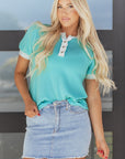 Ivey Colorblock Henley T Shirt