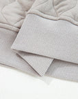 Gray Quilted Quarter Zip Plus Size Hoodie