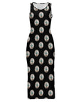 Baha Ranch Silver Concho Slit Maxi Dress