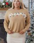 Theresa Detail Christmas Dolman Sweater