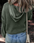 Sofioya Knit Drawstring Hooded Sweater