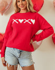Clementine Print Valentines Heart Sweatshirt