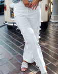 Denim Bow Side Straight Leg Jeans
