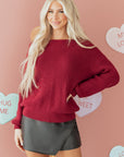 Rosalina Backless Drop Shoulder Sweater