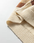 Stripe Reverse Seam Drop Shoulder Baggy Sweater