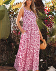 Cecelia Floral Cutout Back Empire Waist Dress