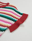 Molly Sleeve Colorful Textured Sweater