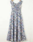 Boho Paisley Off-Shoulder Maxi Dress