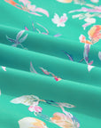 Floral Lantern Sleeve Buttoned Shirt