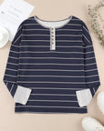Simone Henley Waffle Knit Top