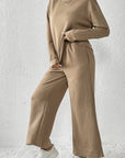 Textured Top and Pants Set