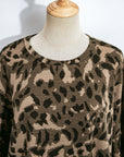 Leopard Patchwork Pullover and Drawstring Pant Set
