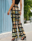 Baha Ranch Vintage Cowboy Collage Western Flare Pants