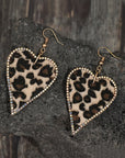 Natalie Print Heart Shape Earrings