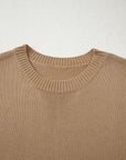Solid Drop Shoulder Oversize Mini Sweater Dress