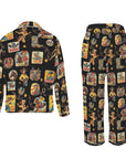 Baha Ranch Vintage Cowgirl Collage Western Satin Pajamas