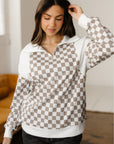 Rosalia Ribbed Patchwork Loose Sweatshirt