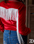 CALGARY VELVET FRINGE PERFORMANCE RODEO SHIRT