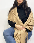 Ultra Soft Tan Cashmere Scarf / Wrap / Shawl / Cover