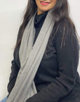 Ultra Soft Dark Grey Cashmere Scarf / Wrap / Shawl / Cover