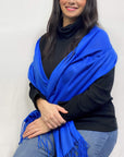 Ultra Soft Blue Cashmere Scarf / Wrap / Shawl / Cover