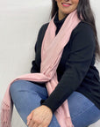 Ultra Soft Rose Cashmere Scarf / Wrap / Shawl / Cover