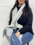 Ultra Soft Grey Cashmere Scarf / Wrap / Shawl / Cover