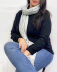 Ultra Soft Grey Cashmere Scarf / Wrap / Shawl / Cover