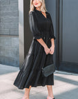 Natasha Sleeve Tiered Maxi Dress