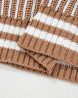 Stripe Patchwork Drop Shoulder Sweater