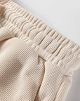 Solid Textured Knit Pullover and Shorts Set