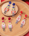 Tiana Beaded Christmas Nutcracker Earrings