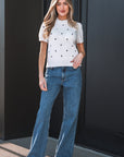 Azariah Bubble Short Sleeve Sweater