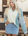 Syllena Collared Boxy Fit Sweatshirt