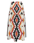 Baha Ranch San Antonio Aztec Tiered Prairie Maxi Skirt