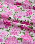 Plus Size Floral Smocked Puff Sleeve Dress