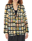 Baha Ranch Vintage Cowboy Collage Women's Western Blazer