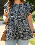 Danielle Back Tiered Flowy PLUS Blouse