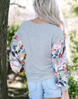 Eleanor Lantern Sleeve Patchwork Top