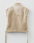 Solid Fleece Snap Button Side Tie Vest