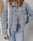 Amelia Wash Raw Hem Jacket