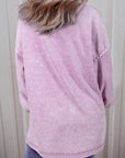 Mineral Wash Drop Shoulder Pullover Sweatshirt
