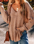 Luciana Eyelet Drop Shoulder Sweater