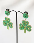 Remington Retro Beaded Clover Earrings