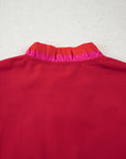 Luciana Ruffled Short Sleeve Blouse