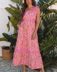 Floral Lace Tied-Strap Empire Waist Maxi Dress