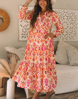 Marjorie Geometric Printed Maxi Dress