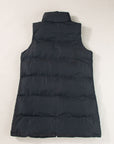 Solid Zip-Up Pocketed Puffer Vest