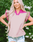 Maci Ruffled Sleeve Frill V Neck Blouse