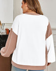 Romy Color Block Knit PLUS Top